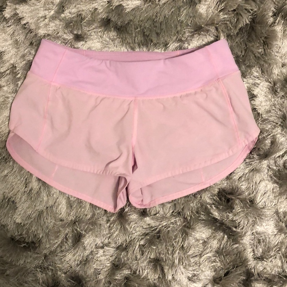 Pink lululemon shorts